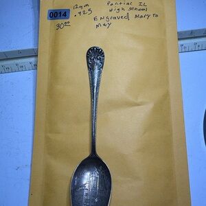 Engraved Silver Souvenir Spoon